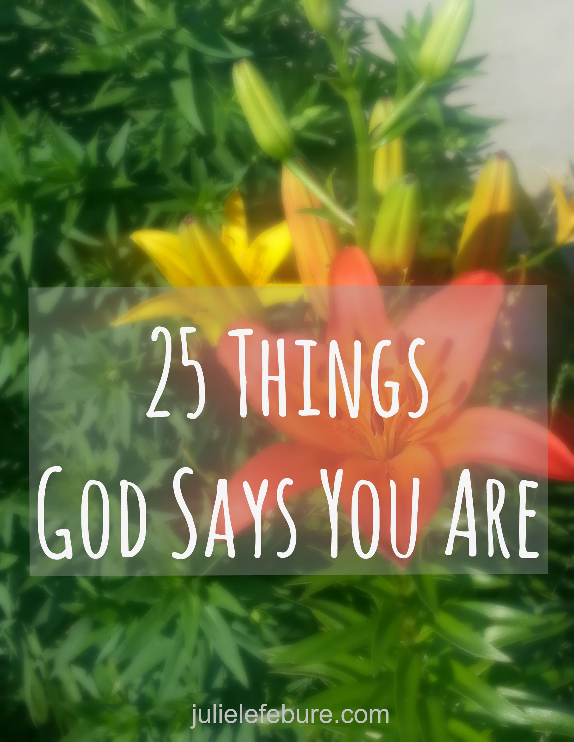 25 Things God Says You Are