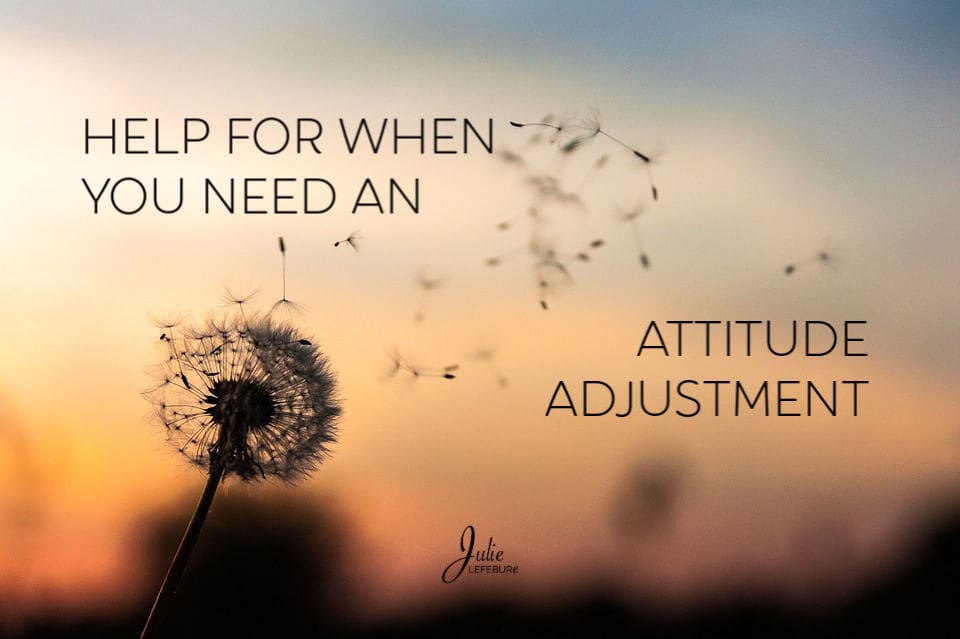 Help For When You Need An Attitude Adjustment