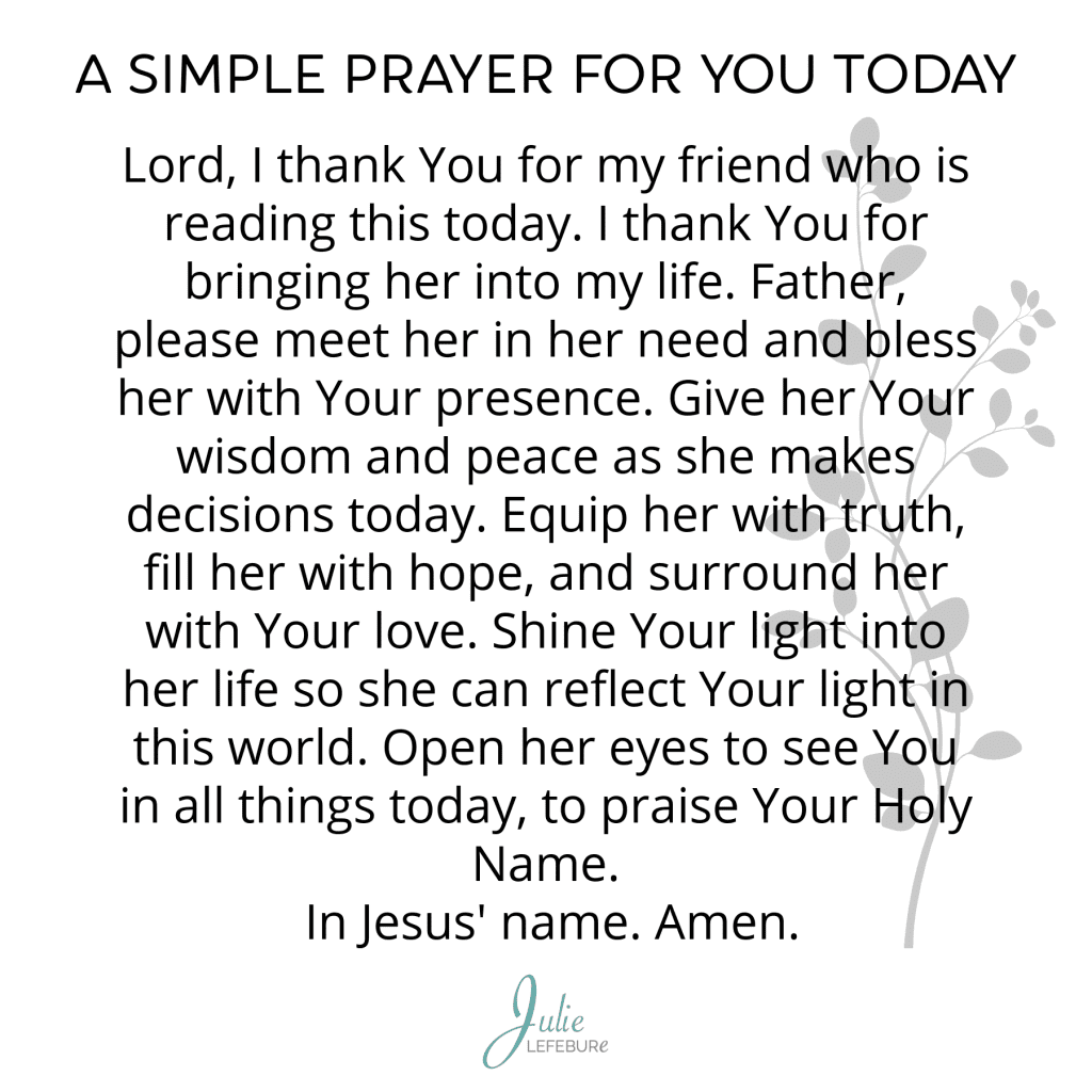 A Simple Prayer For You Today